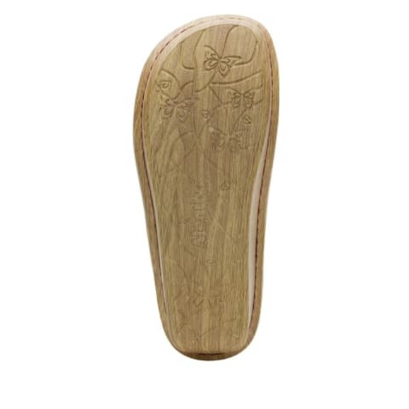 ALEGRIA Enmeshed Slide Sandals Floral Gold Peach Sage Green Tan EU 39 US 9 - Picture 2 of 11